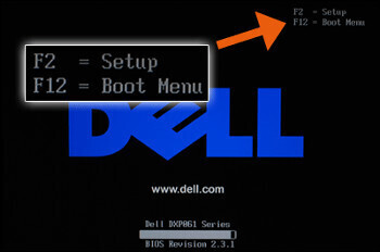 Accéder au menu de boot sur Dell
